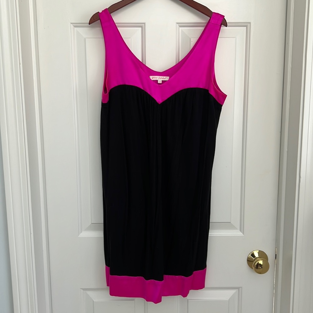 Betsey Johnson Silk Trim Jersey Dress